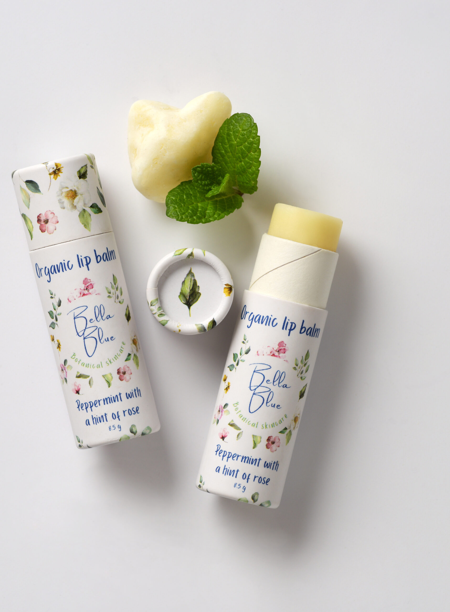 Organic Peppermint with a Hint of Rose Lip Balm (tube)